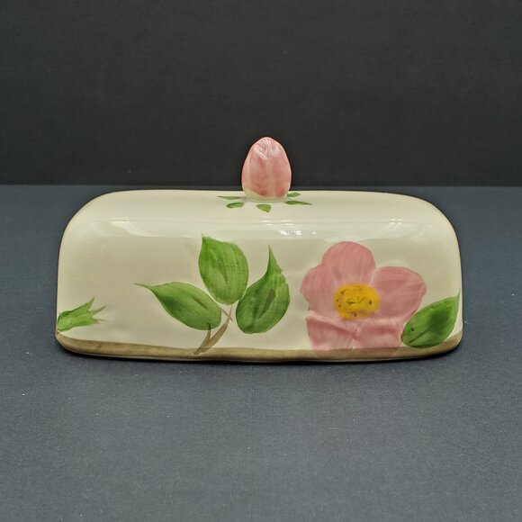 Franciscan Desert Rose Covered Butter Dish Butter Keeper 1/4 Lb Butter Plate - Picture 7 of 9